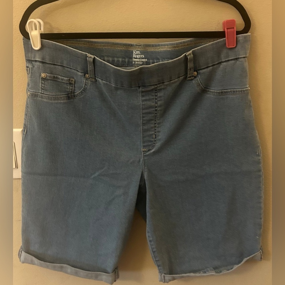 Kim Rogers Light Blue Denim Bermuda Shorts